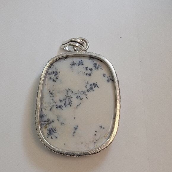Necklace Pendants Dendritic Opal Handmade Jewelry Sterling Silver Bezel Setting - Picture 7 of 10
